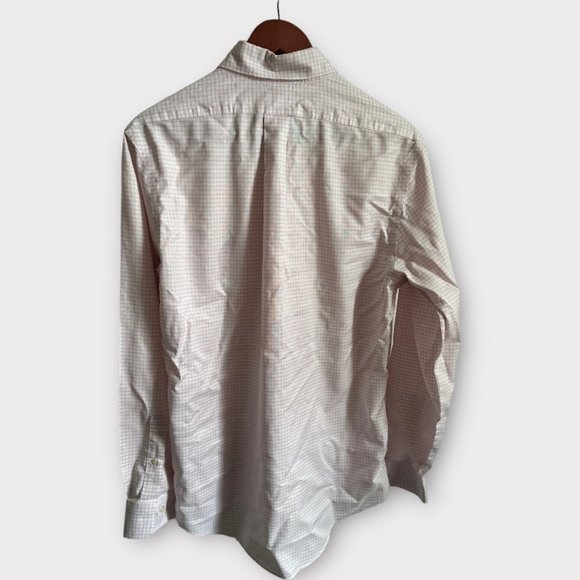 Men's Brooks Brothers Button Down Shirt Size M - Pink and White Check - Non-Iron - Picture 4 of 4